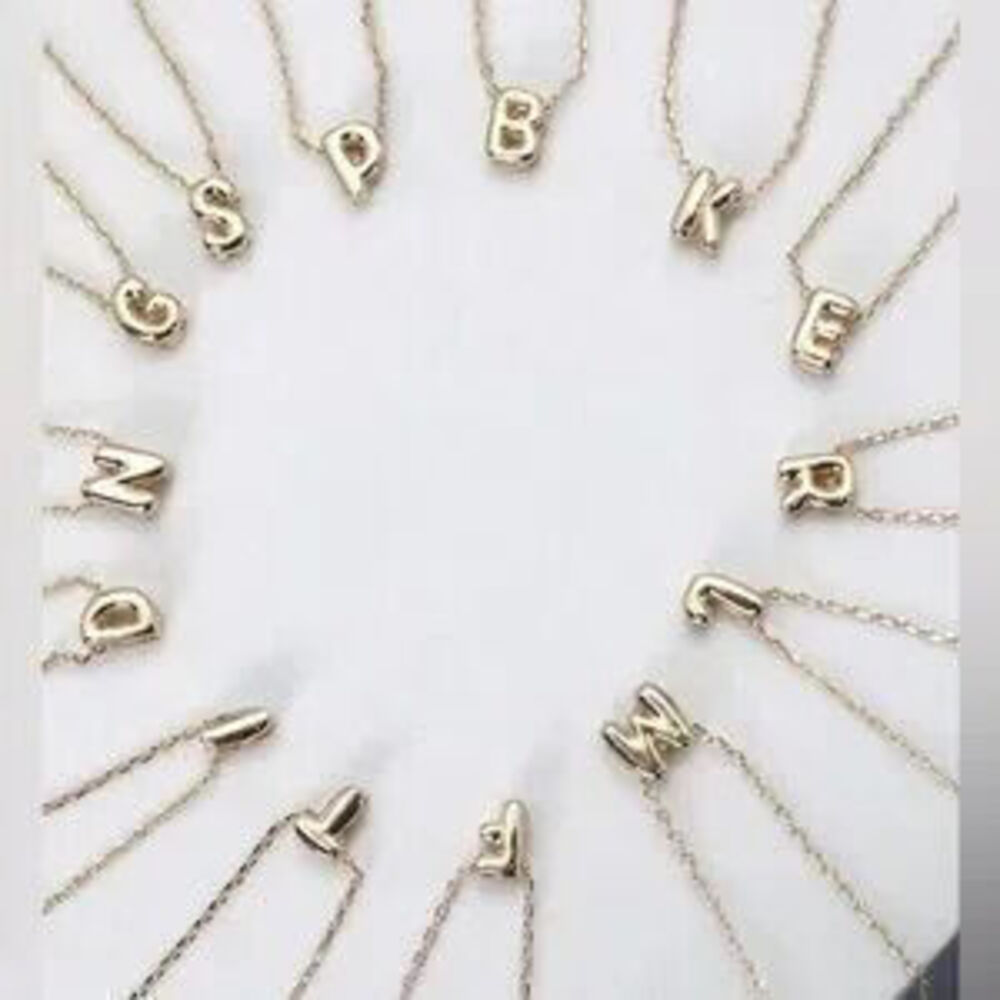 Mini Initial Bubble Necklace (5101)